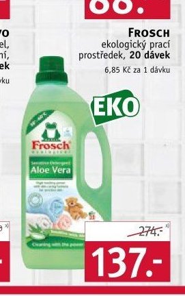 FROSCH ekologický prací prostředek, 20 dávek