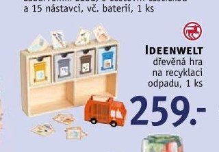 IDEENWELT dřevěná hra na recykladu odpadu, 1 ks
