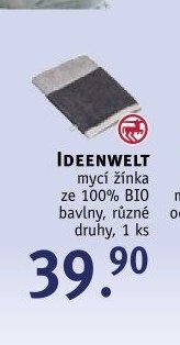 IDEENWELT mycí žínka ze 100% BIO bavlny, různé druhy, 1 ks