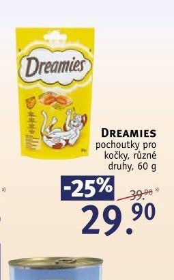 DREAMIES pochoutky pro kočky, různé druhy, 60 g