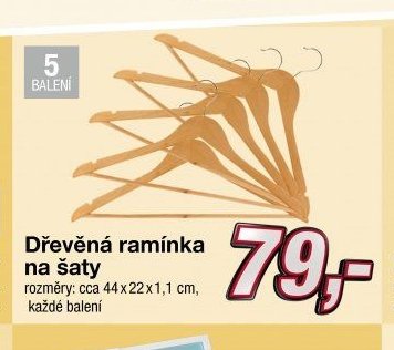 Dřevěná ramínka na šaty