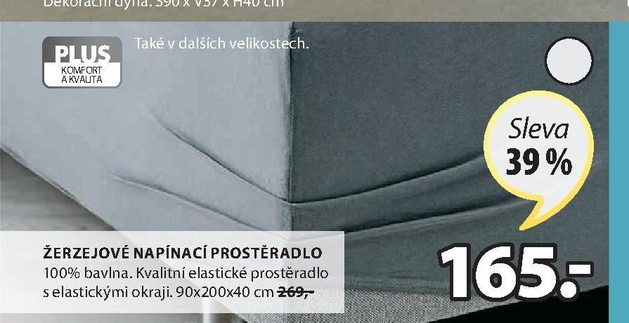 Žerzejové napínací prostěradlo