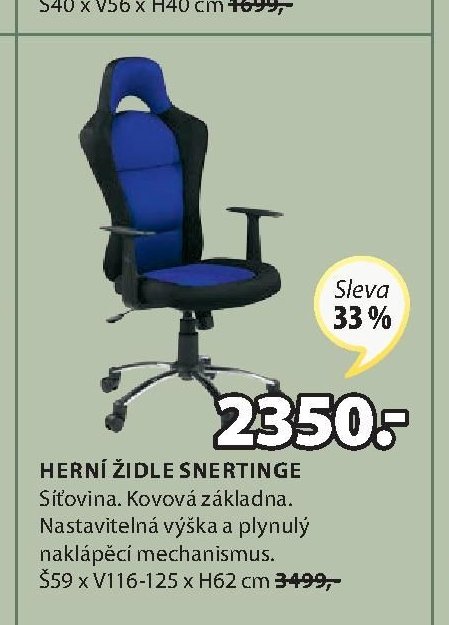 HERNÍ ŽIDLE SNERTINGE - Jysk aktualniletaky.eu