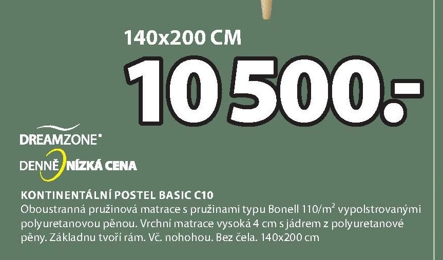 Kontinentální postel BASIC C10