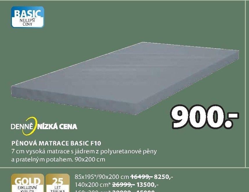 Pěnová matrace BASIC F10