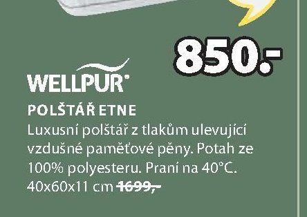 WELLPUR POLŠTÁŘ ETNE