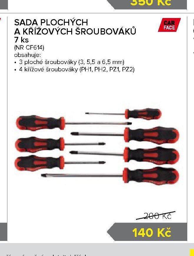 Sada plochých a křížových šroubováků 7 ks