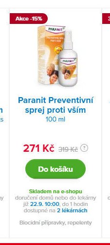 Paranit Preventivní sprej proti vším