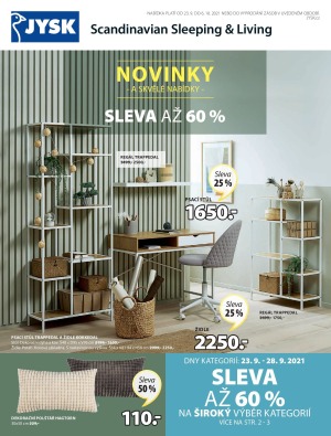 aktuální leták Jysk 23.9.2021-6.10.2021