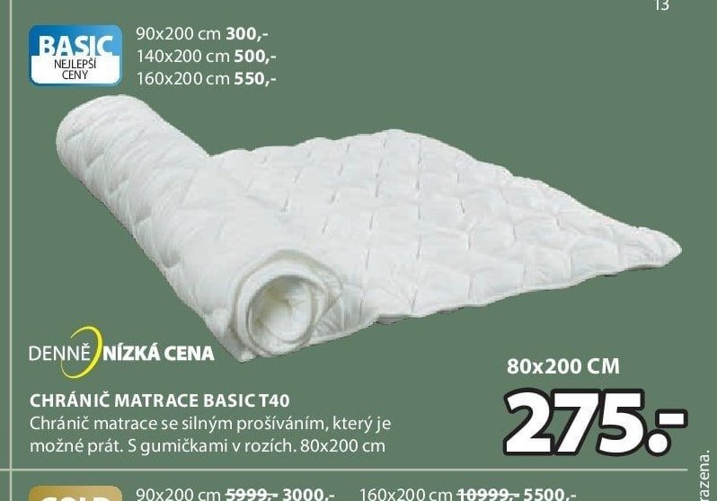 CHRÁNIČ MATRACE BASIC T40