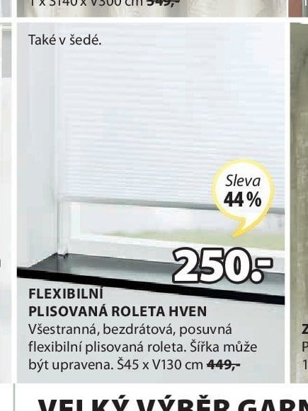 FLEXIBILNÍ PLISOVANÁ ROLETA HVEN
