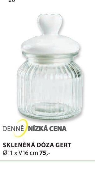 SKLENĚNÁ DÓZA GERT