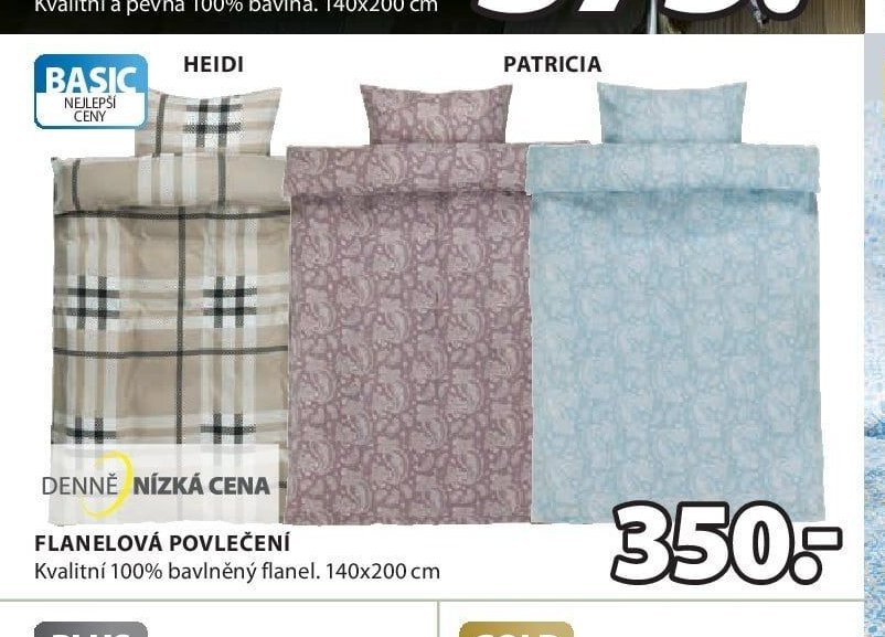 Flanelové povlečení HEIDI