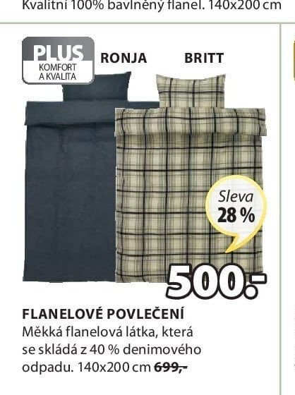 Flanelové povlečení RONJA