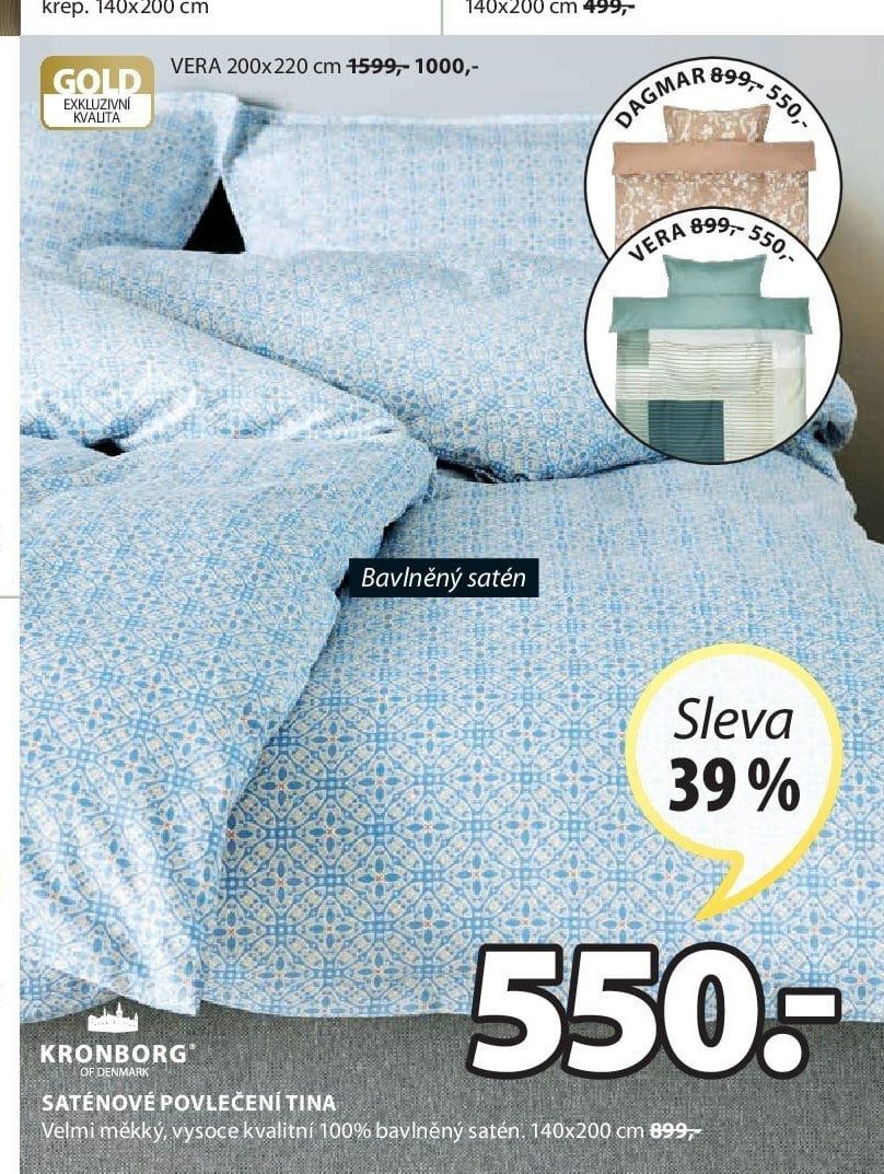 Saténové povlečení TINA