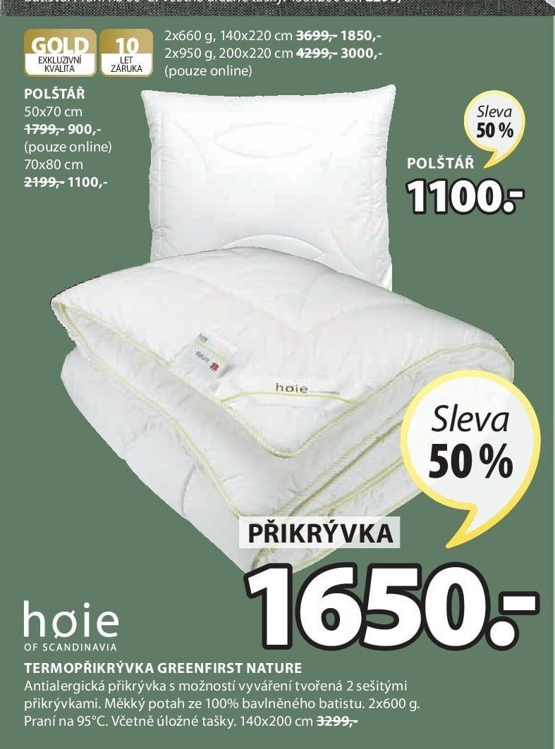 Přikrývka Hoie Greenfirst Nature