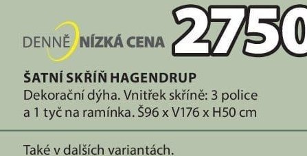 ŠATNÍ SKŘÍŇ HAGENDRUP