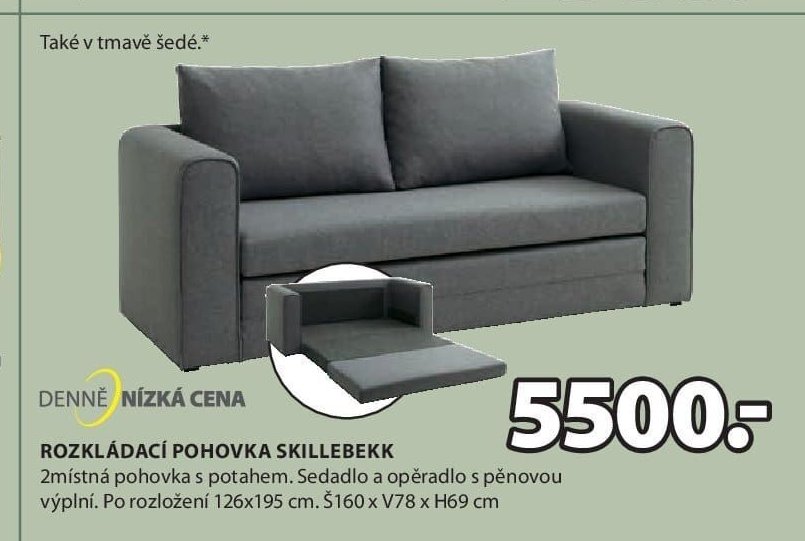 ROZKLÁDACÍ POHOVKA SKILLEBEKK