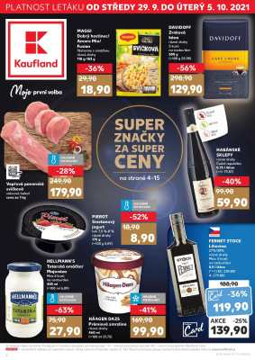 aktuální leták Kaufland 29.9.2021-5.10.2021