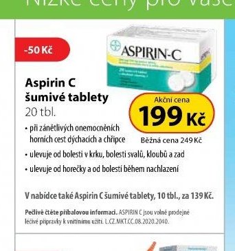 Aspirin C šumivé tablety