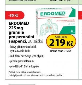 ERDOMED 225 mg granule pro perorální suspenzi