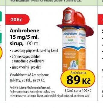 Ambrobene 15 mg/5 ml, sirup, 100 ml