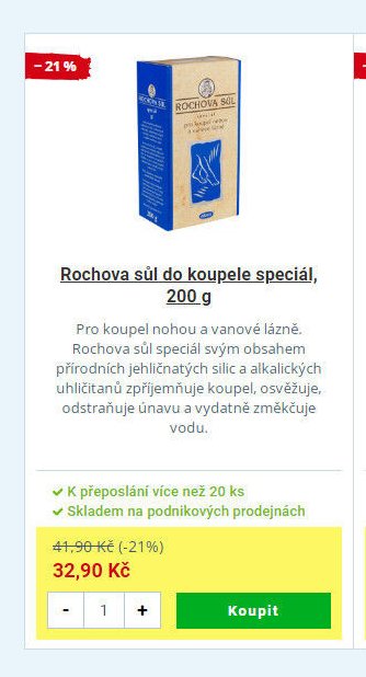 Rochova sůl do koupele speciál, 200 g