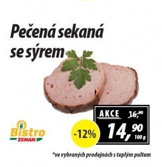 Pečená sekaná se sýrem - ZEMAN maso - uzeniny aktualniletaky.eu