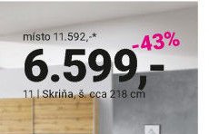 11 | Skříň, š. cca 218 cm