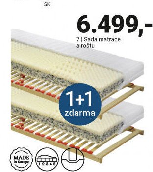 Sada matrace a roštu