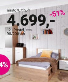 Postel cca 90/200 cm