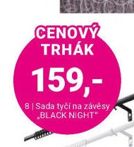 Sada tyčí na závěsy BLACK NIGHT