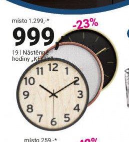 Nástěnné hodiny KELLY