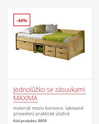Jednolůžko se zásuvkami MAXIMA