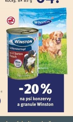 WINSTON psí konzervy a granule