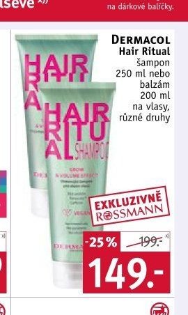 DERMACOL Hair Ritual šampon nebo balzám