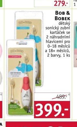 Bob & Bobek dětský sonický zubní kartáček