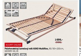 Polohovatelný lamelový rošt ASKO Multiflex