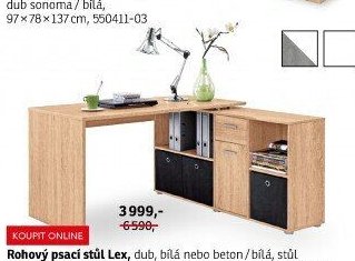 Rohový psací stůl Lex