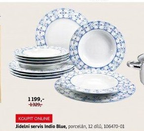 Jídelní servis Indio Blue
