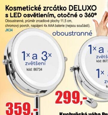 Kosmetické zrcátko DELUXO