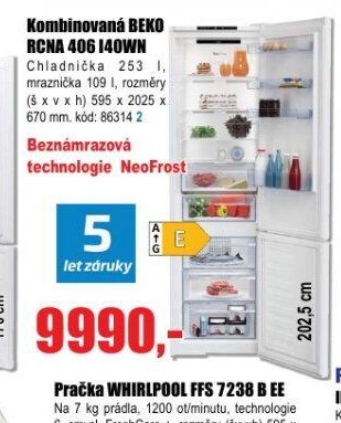 Kombinovaná BEKO RCNA 406 I40WN