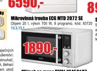 Mikrovlnná trouba ECG MTD 2072 SE