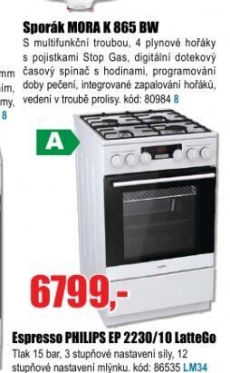 Sporák MORA K 865 BW