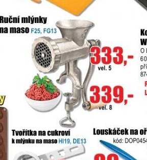 Ruční mlýnky na maso F25, FG13