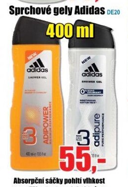 Sprchové gely Adidas 400 ml