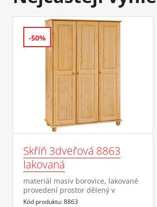Skříň 3dveřová 8863 lakovaná