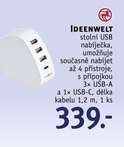 IDEENWELT stolní USB nabíječka