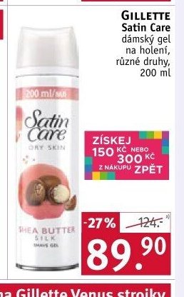 Gillette Satin Care dámský gel na holení