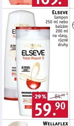 ELSEVE šampon 250 ml nebo balzám 200 ml